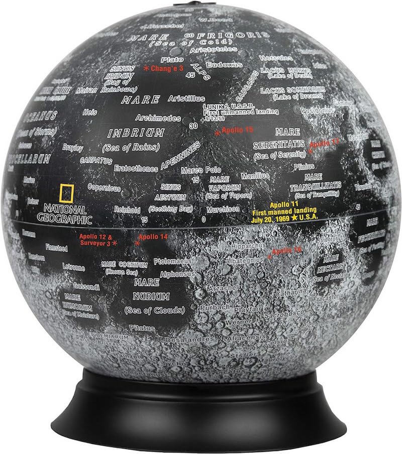 Replogle 12" Illuminated National Geographic Desktop Moon Globe, 83522