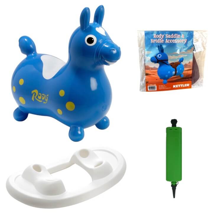 Rody Inflatable Bounce Horse With Rocking Base & Saddle