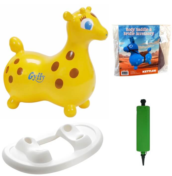 Rody Inflatable Bounce Horse With Rocking Base & Saddle
