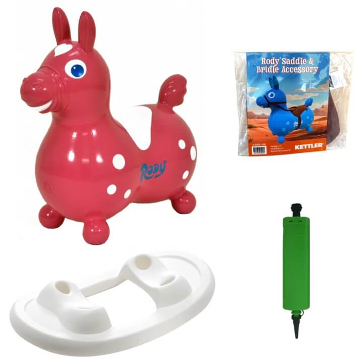 Rody Inflatable Bounce Horse With Rocking Base & Saddle
