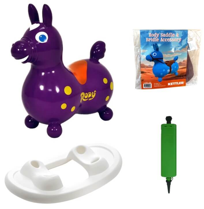 Rody Inflatable Bounce Horse With Rocking Base & Saddle