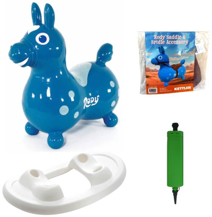 Rody Inflatable Bounce Horse With Rocking Base & Saddle