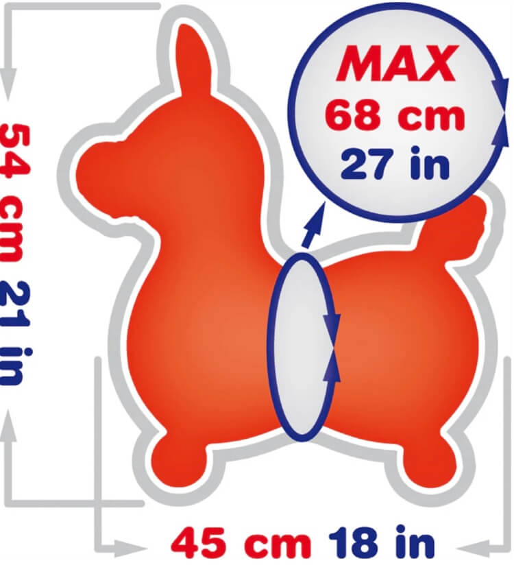 Rody Inflatable Bounce Horse With Rocking Base & Saddle