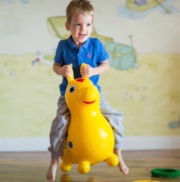 Rody Inflatable Bounce Horse With Rocking Base & Saddle