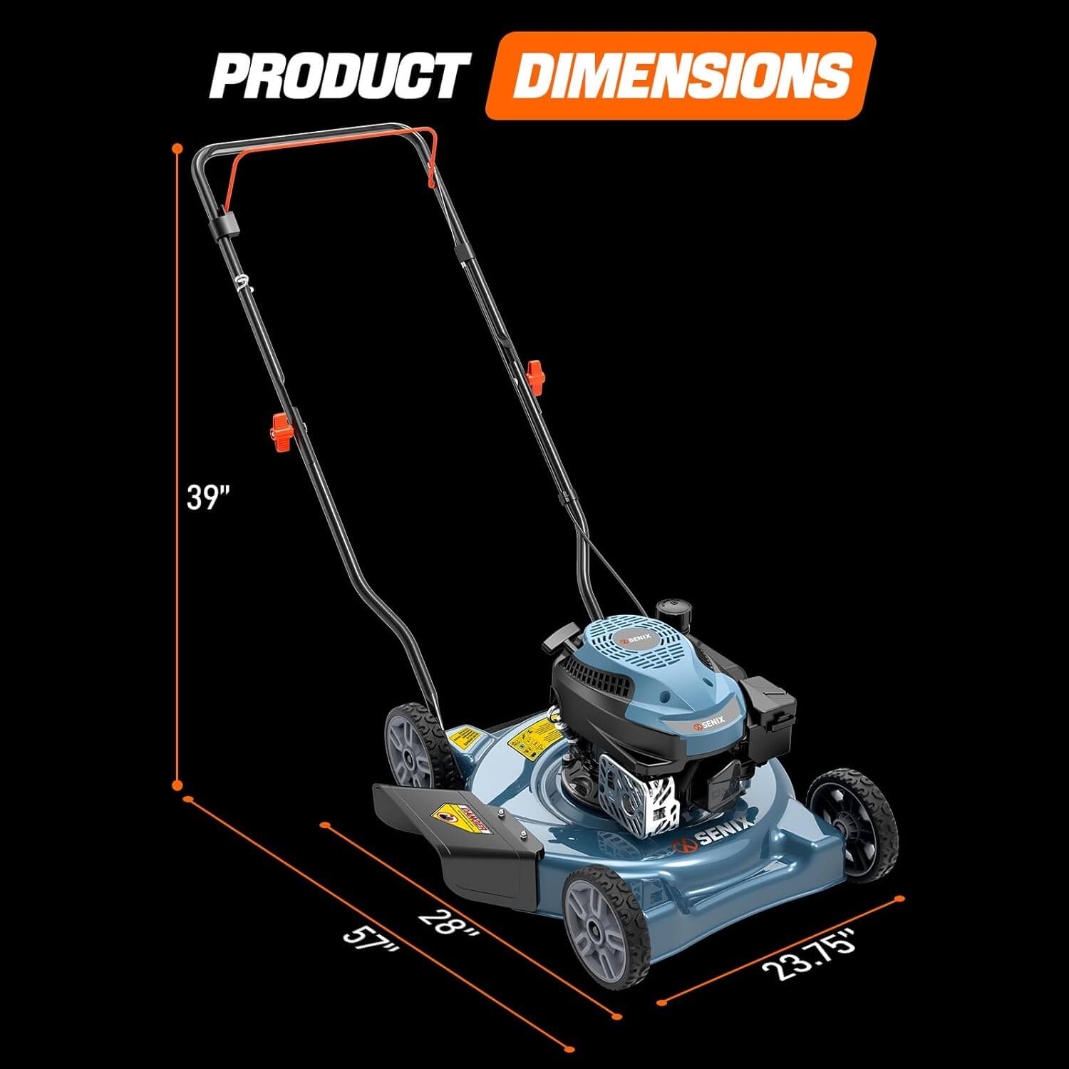 SENIX 20" 144cc Gas Push Lawn Mower