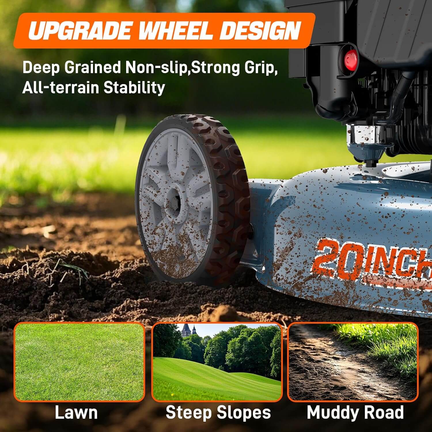 SENIX 20" 144cc Gas Push Lawn Mower