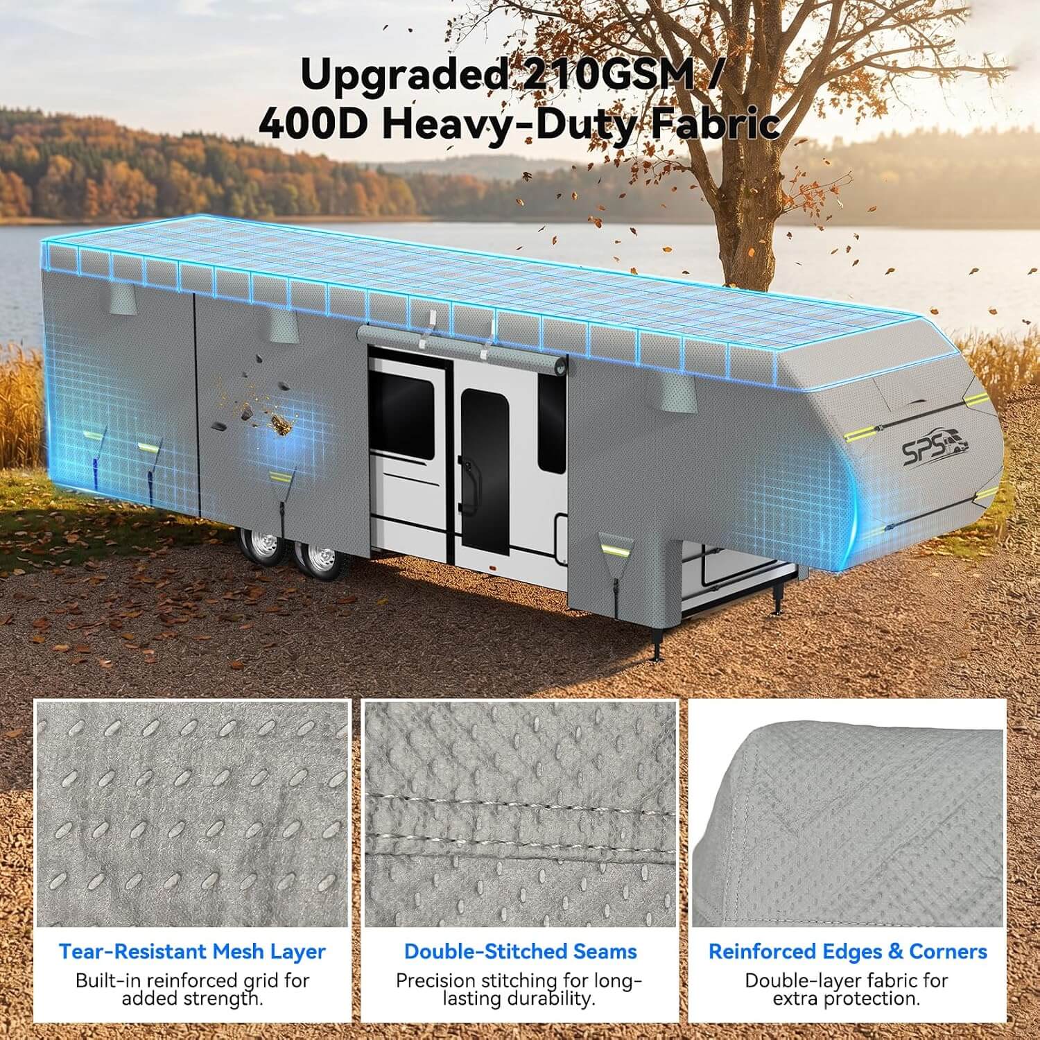 SPS 5th Wheel 8-Layer Waterproof RV Camper Cover