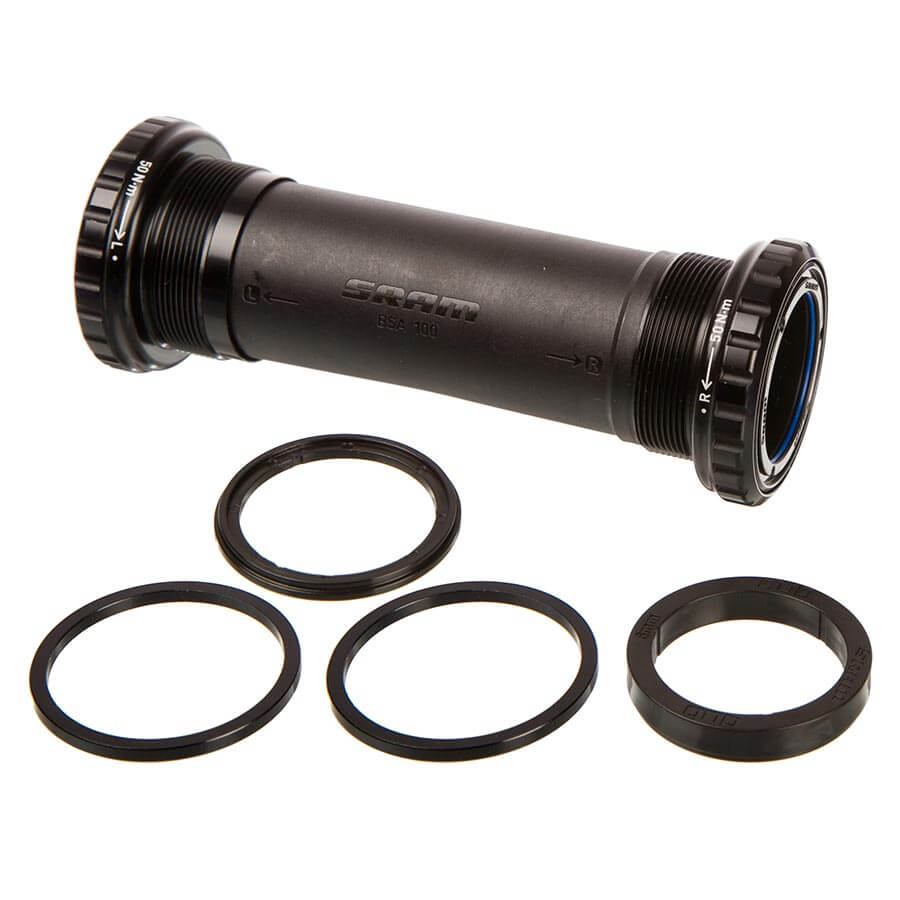 SRAM DUB BSA 100mm Bottom Bracket, External Cup BB, British, 28.99mm