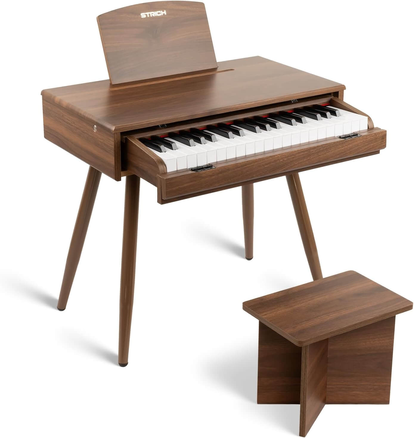 STRICH 37-Key Kids' Digital Toy Piano Keyboard Set with Stand & Chair