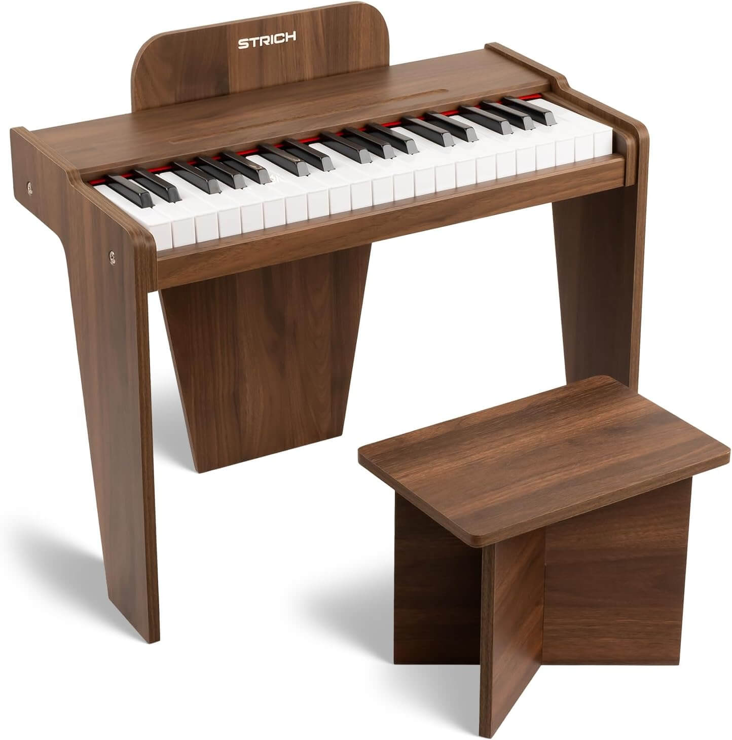 STRICH 37-Key Kids' Digital Toy Piano Keyboard Set with Stand & Chair