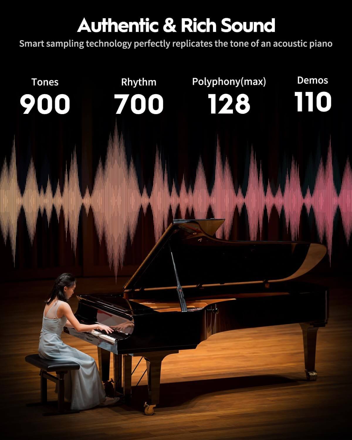 STRICH SDP-350S 88-Key Full Size Digital Piano with Stand