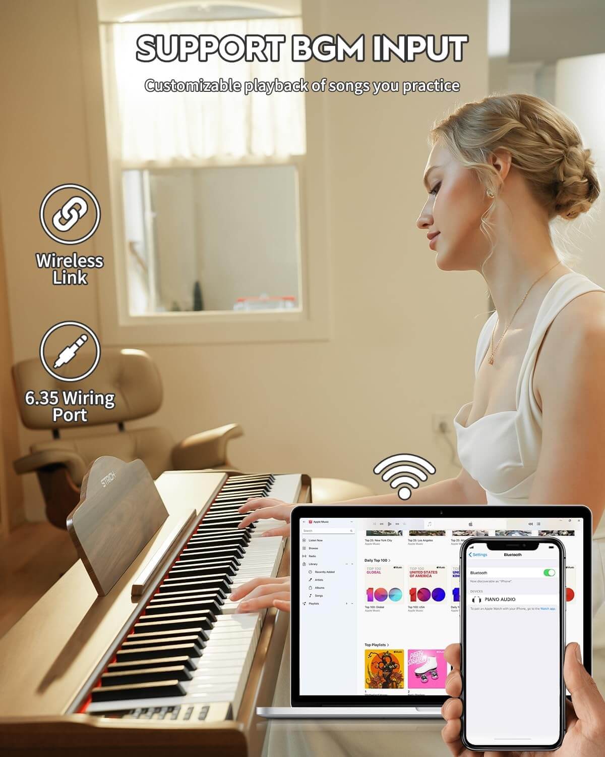 STRICH SDP-300S 88-Key Full Size Digital Piano with Stand