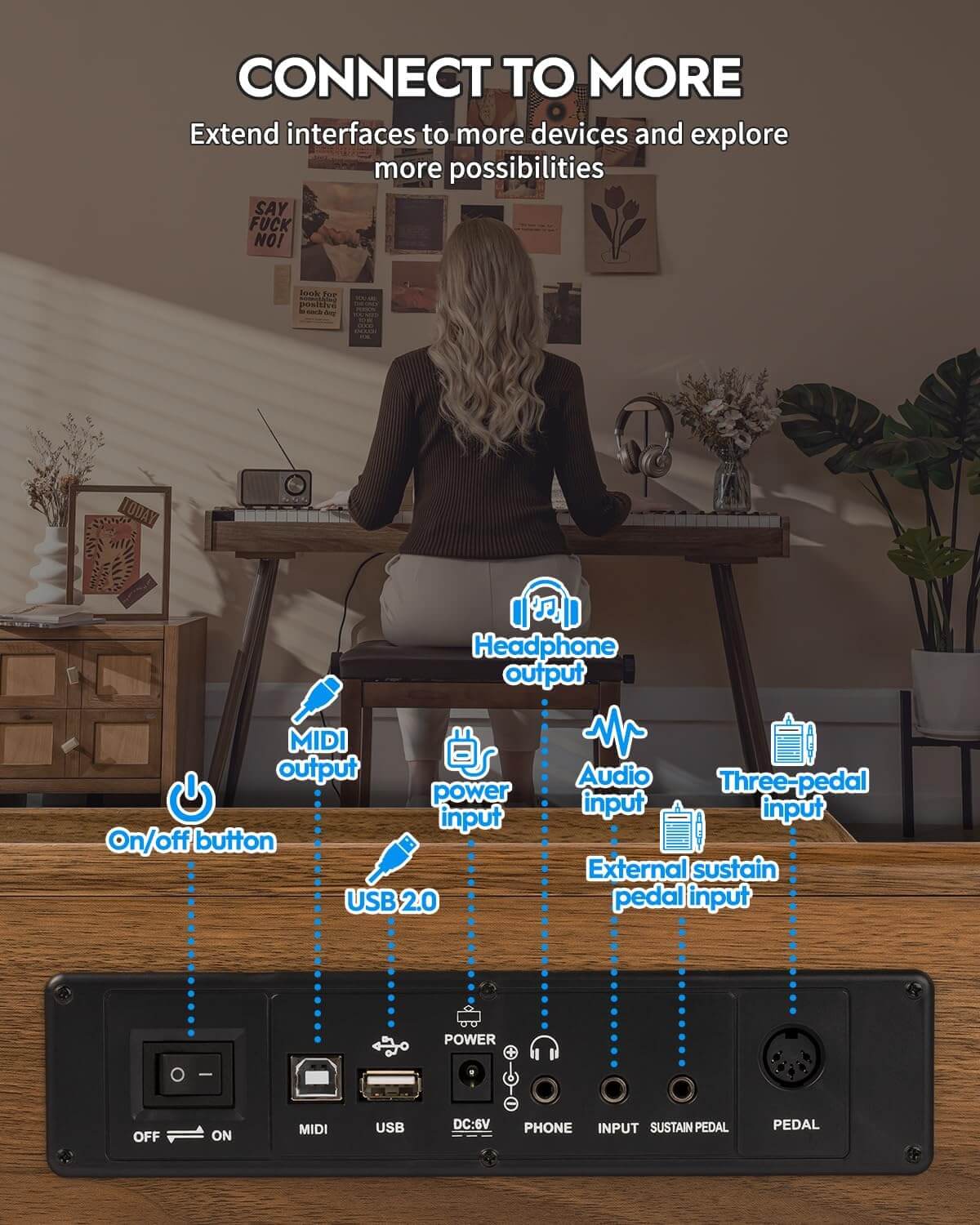 STRICH SDP-300S 88-Key Full Size Digital Piano with Stand
