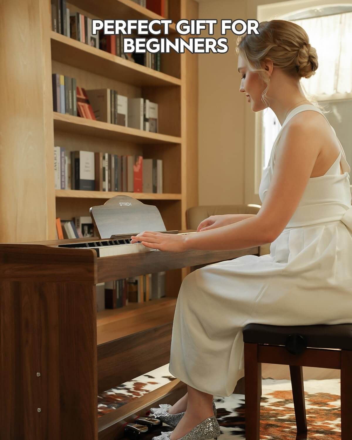 STRICH SDP-300W 88-Key Full Size Digital Piano with Furniture Stand