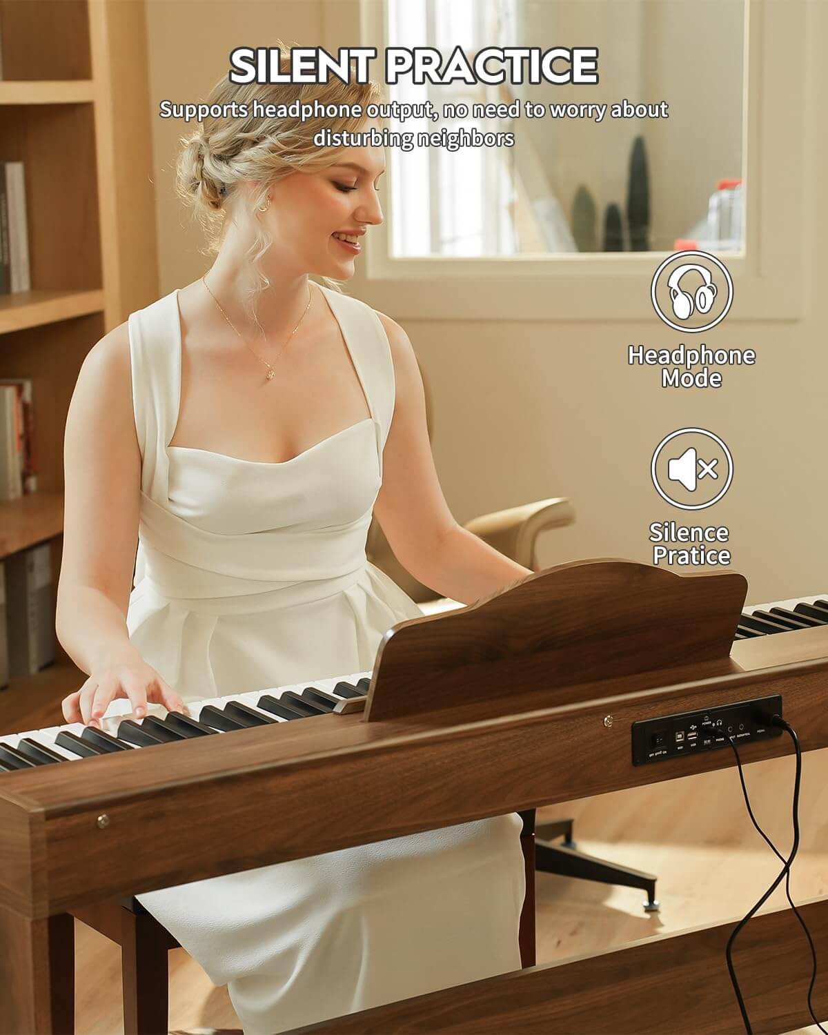 STRICH SDP-300W 88-Key Full Size Digital Piano with Furniture Stand