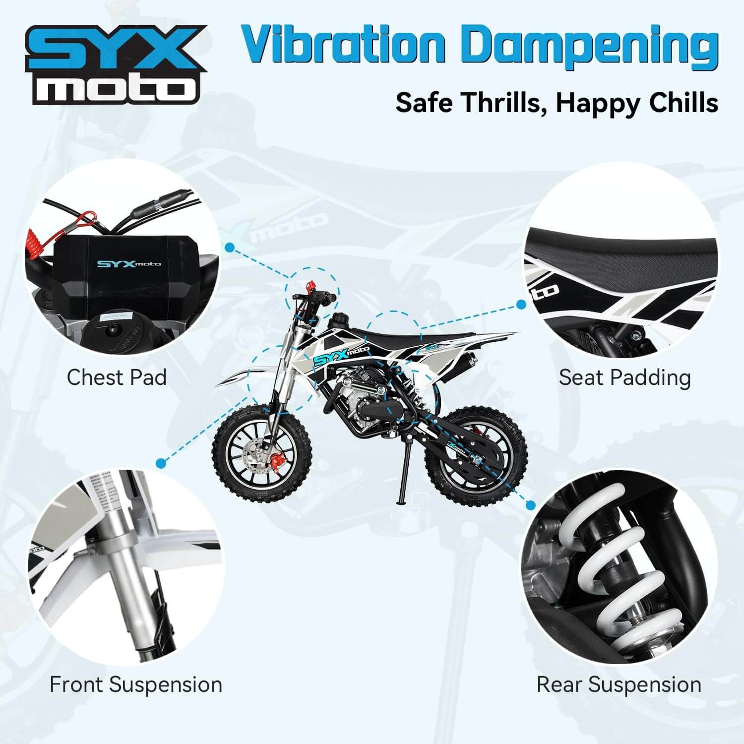 SYX MOTO VK 60cc 4-Stroke Kids' Gas Dirt Mini Bike SYX MOTO VK 60cc 4-Stroke Kids' Gas Dirt Mini Bike
