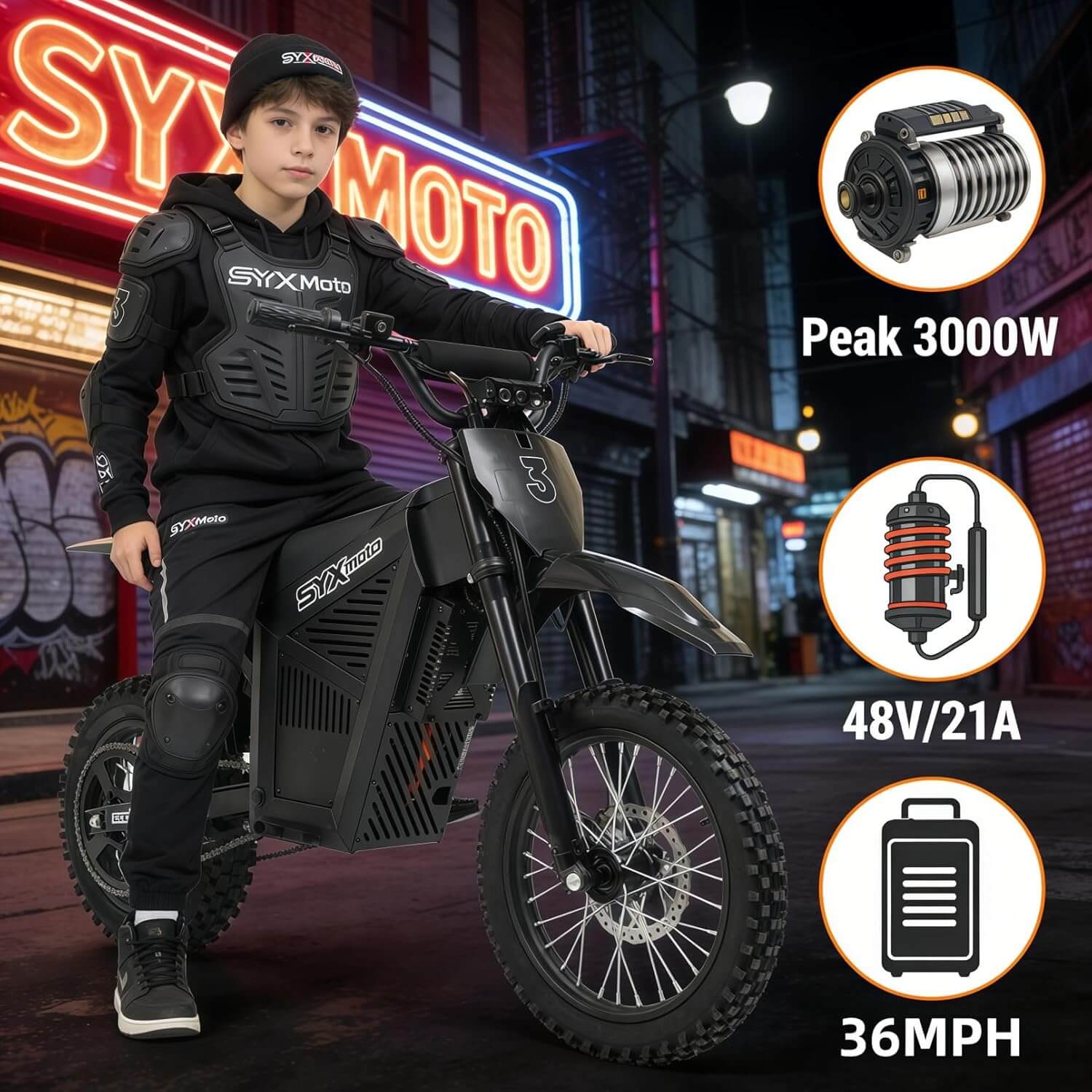 SYX MOTO ARC 3000W 48V Mid Drive Electric Dirt Bike