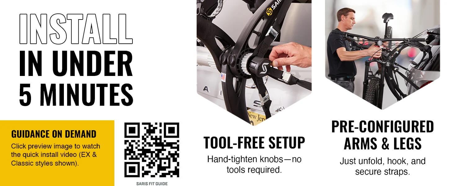 Saris BONES 3 BIKES Trunk Mount Rack