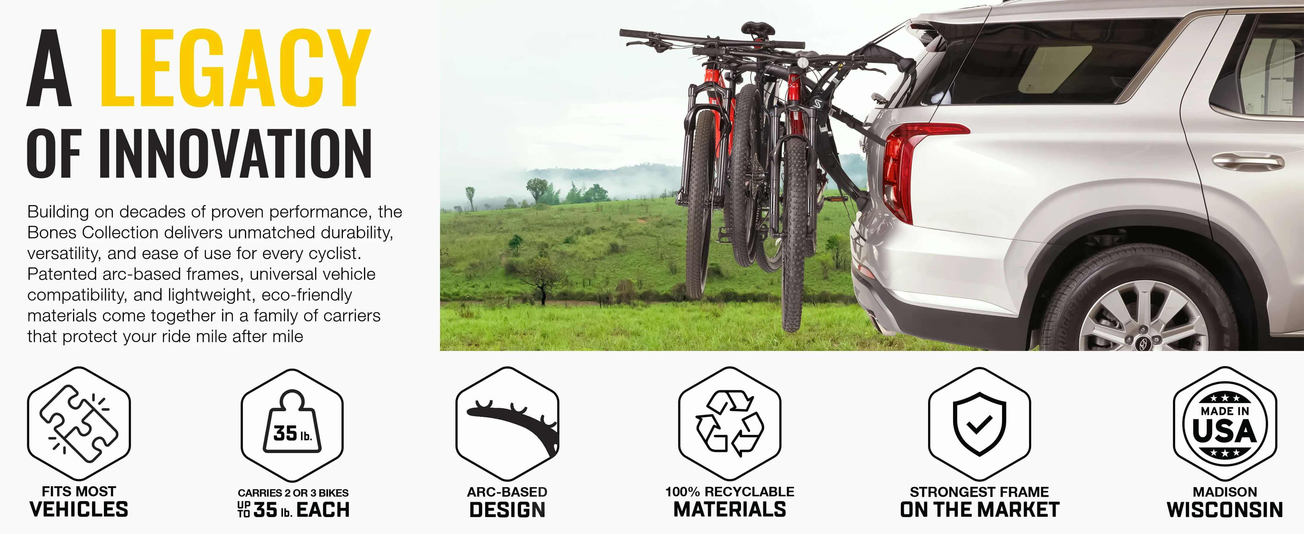 Saris BONES 3 BIKES Trunk Mount Rack