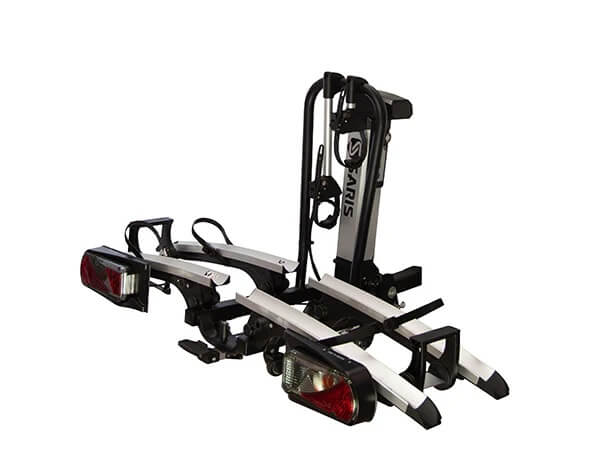 Saris DOOR COUNTY Motorized Hitch Bike Rack, 2 Bikes, Electric Lift & Rear Lights, Easy Tilt