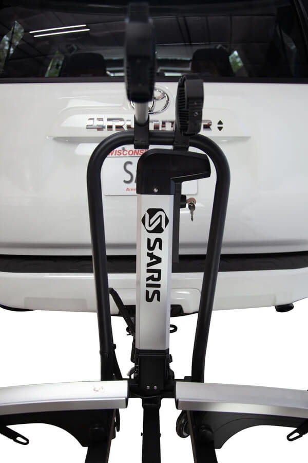 Saris DOOR COUNTY Motorized Hitch Bike Rack, 2 Bikes, Electric Lift & Rear Lights, Easy Tilt