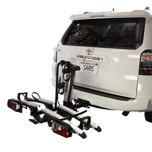 Saris DOOR COUNTY Motorized Hitch Bike Rack, 2 Bikes, Electric Lift & Rear Lights, Easy Tilt