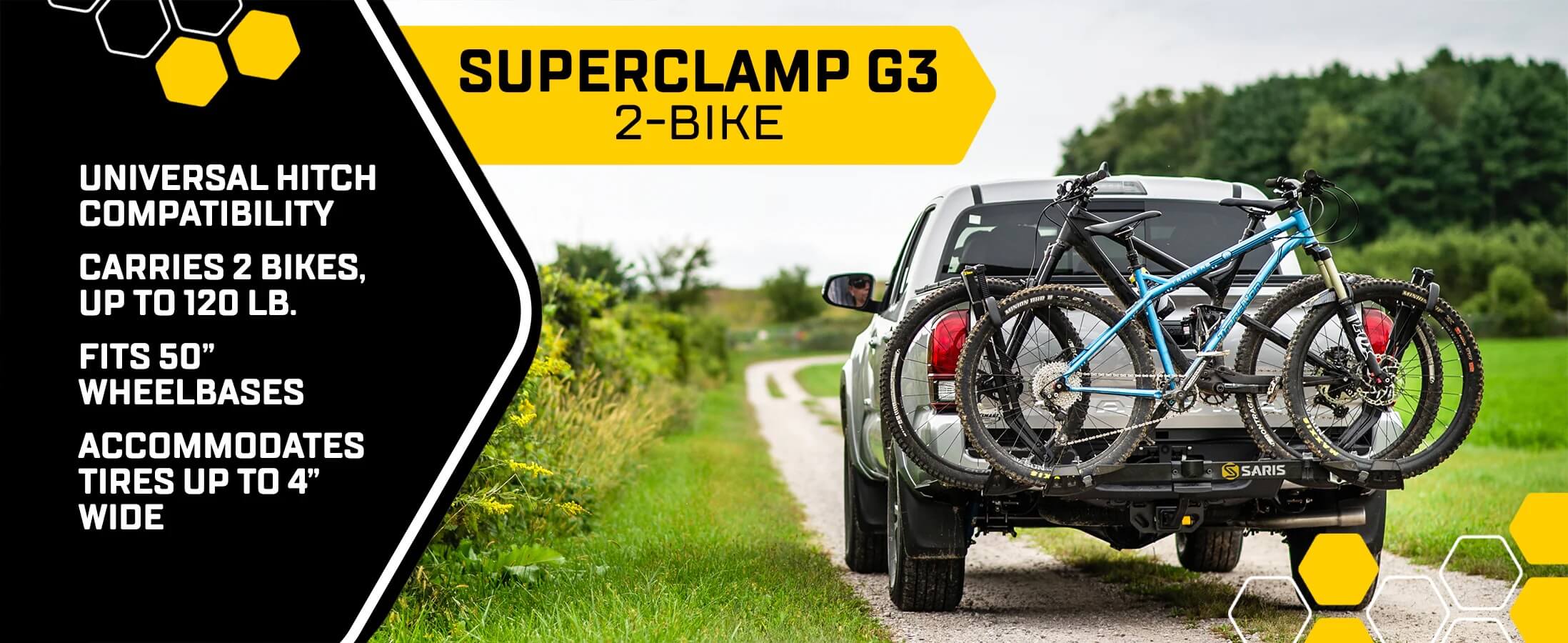 Saris SUPERCLAMP G3 2 BIKES Hitch Bike Rack Transport System