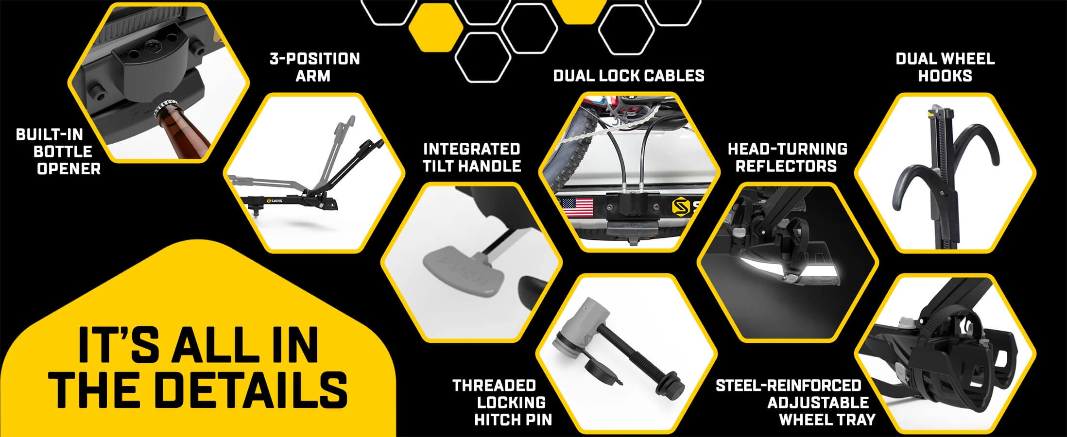 Saris SUPERCLAMP G3 2 BIKES Hitch Bike Rack Transport System