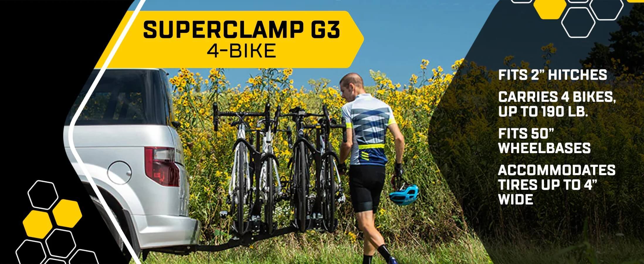 Saris SUPERCLAMP G3 4 BIKES Hitch Bike Rack Transport System