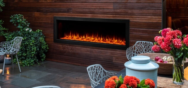 SimpliFire FORUM SF-OD55 55" Vent-Free Linear Outdoor Electric Fireplace