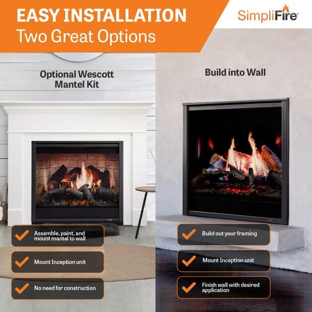 Simplifire Inception 36" SF-INC36 Electric Fireplace