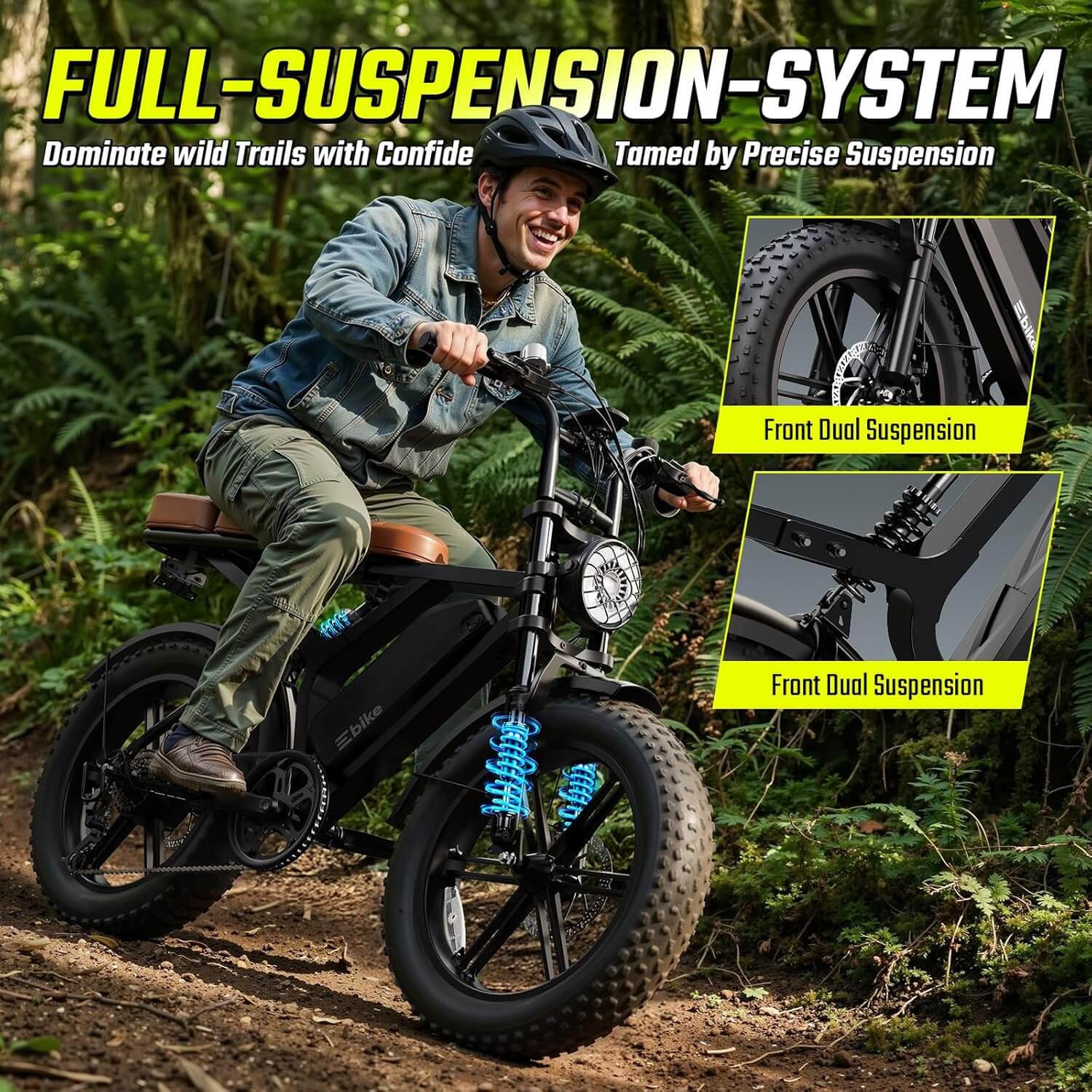 Sisigad X6 1500W 48V Fat Tire Retro Electric Bike