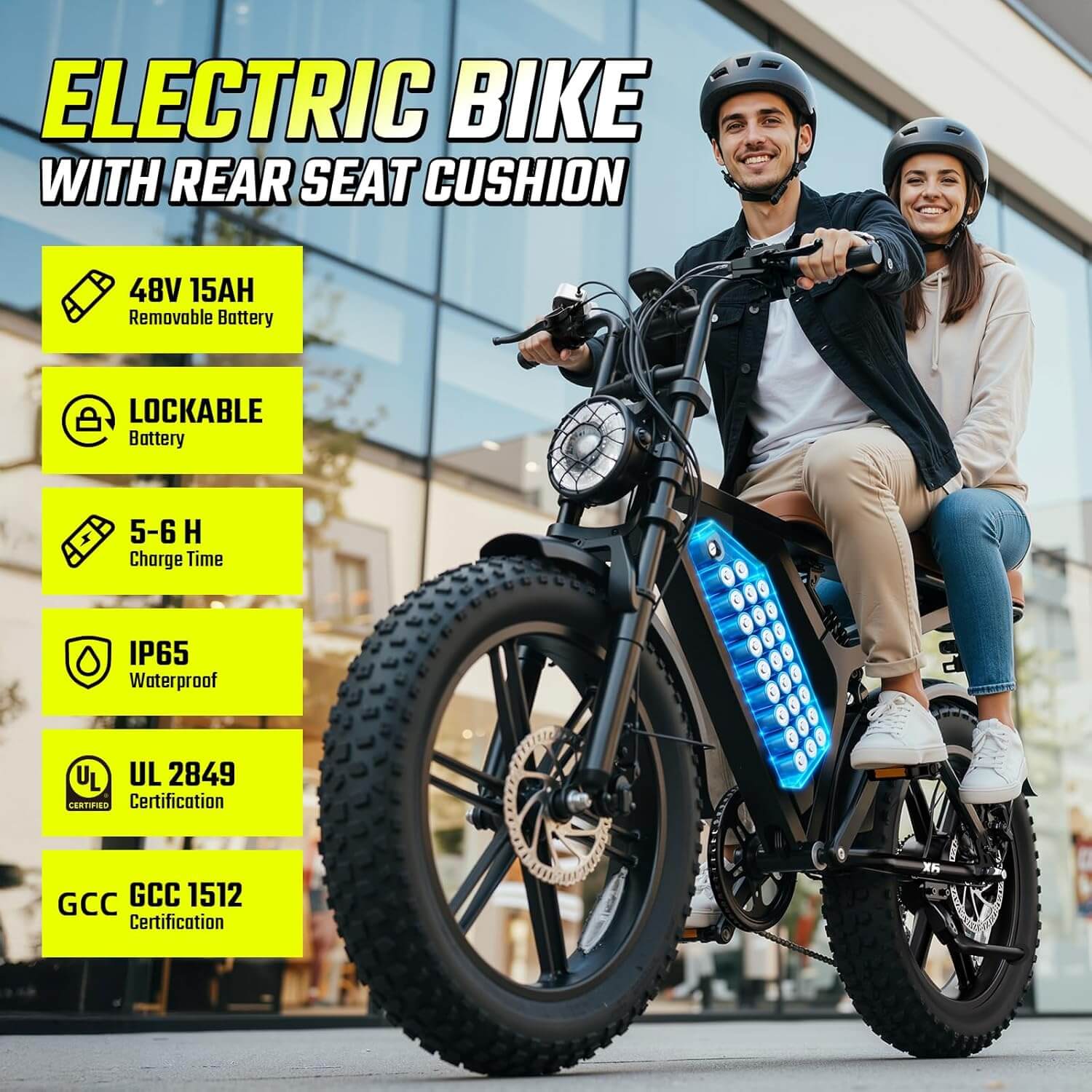 Sisigad X6 1500W 48V Fat Tire Retro Electric Bike