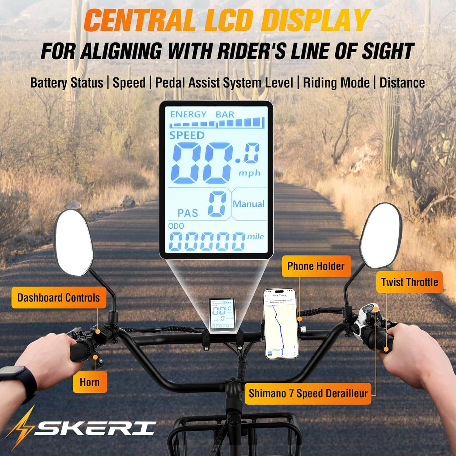 Skeri ET03 Folding Fat Tire Electric Trike