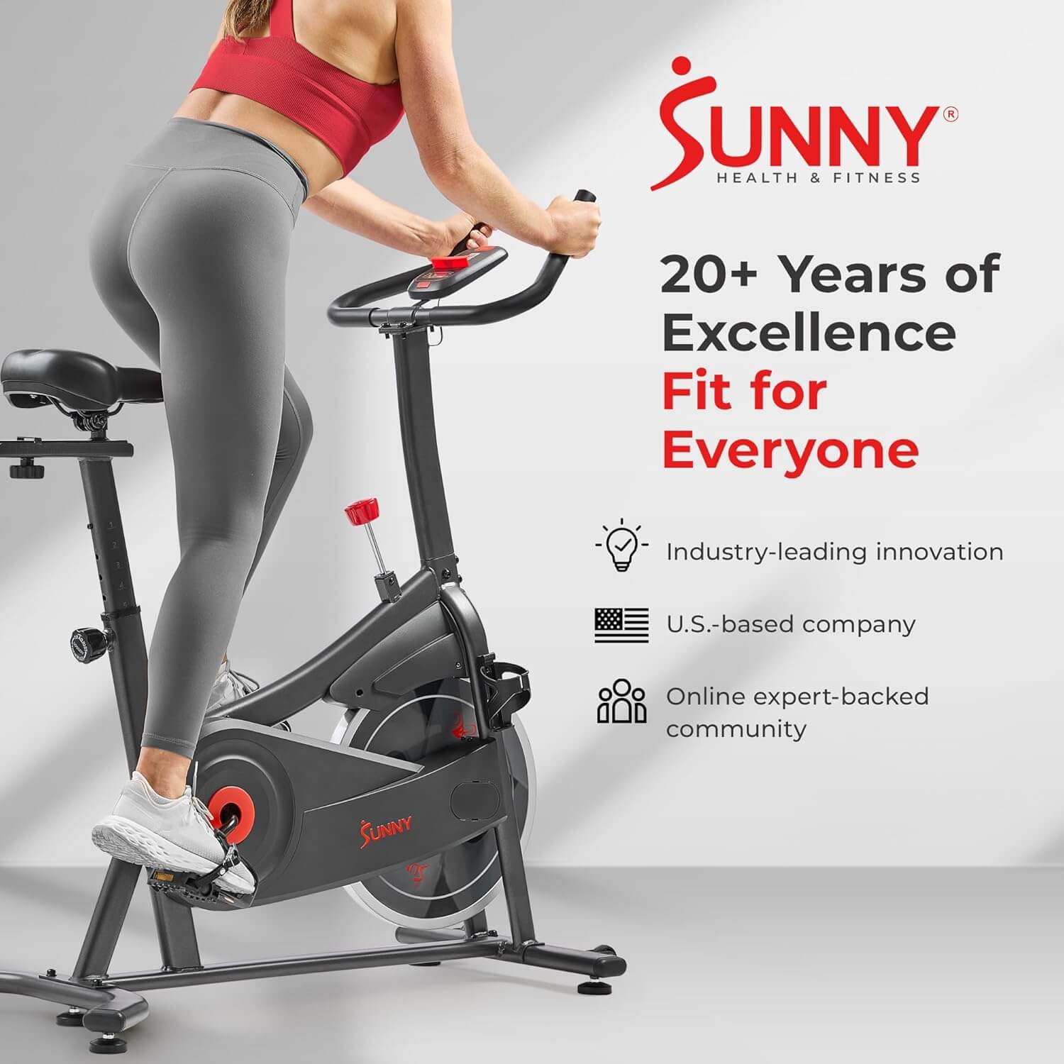 Sunny Health & Fitness ACTIVE Series Smart Exercise Bike