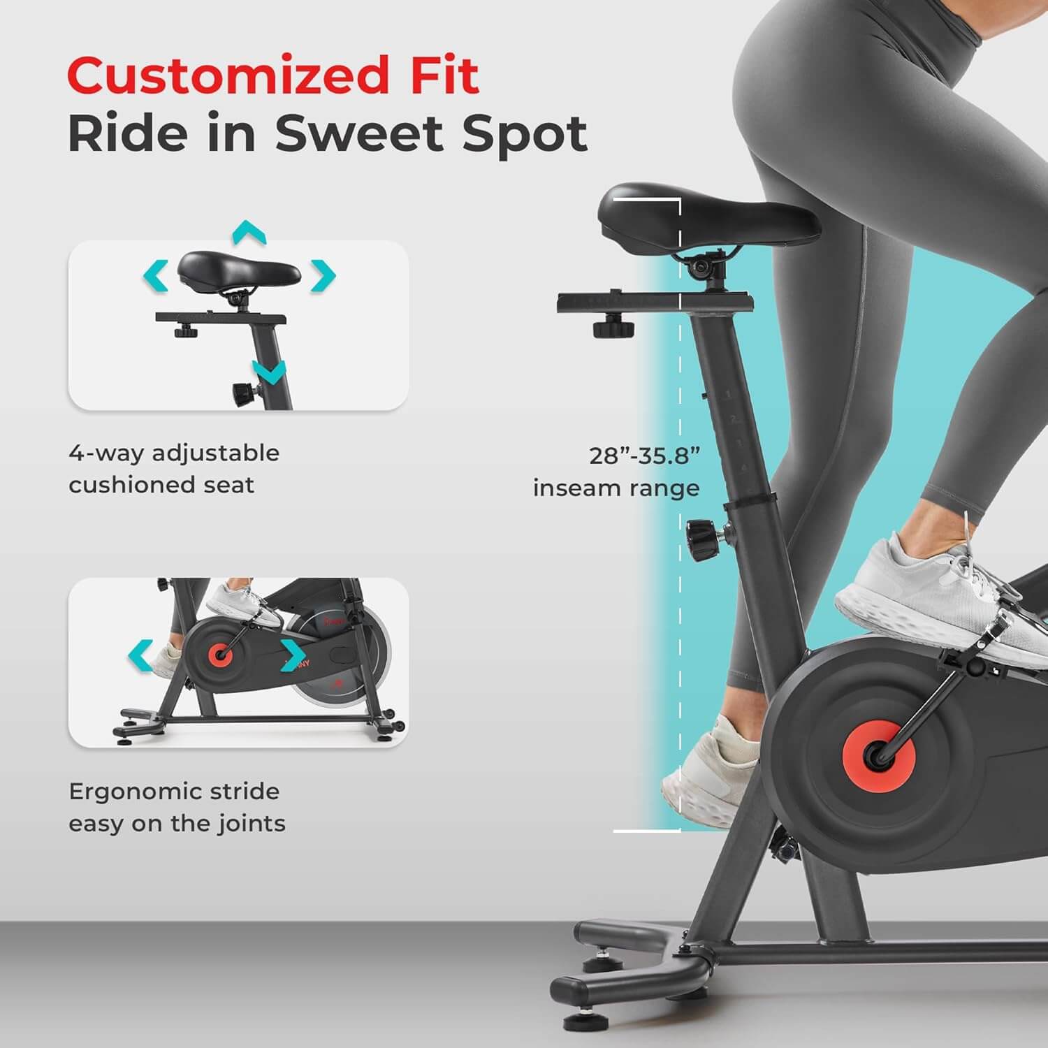 Sunny Health & Fitness ACTIVE Series Smart Exercise Bike