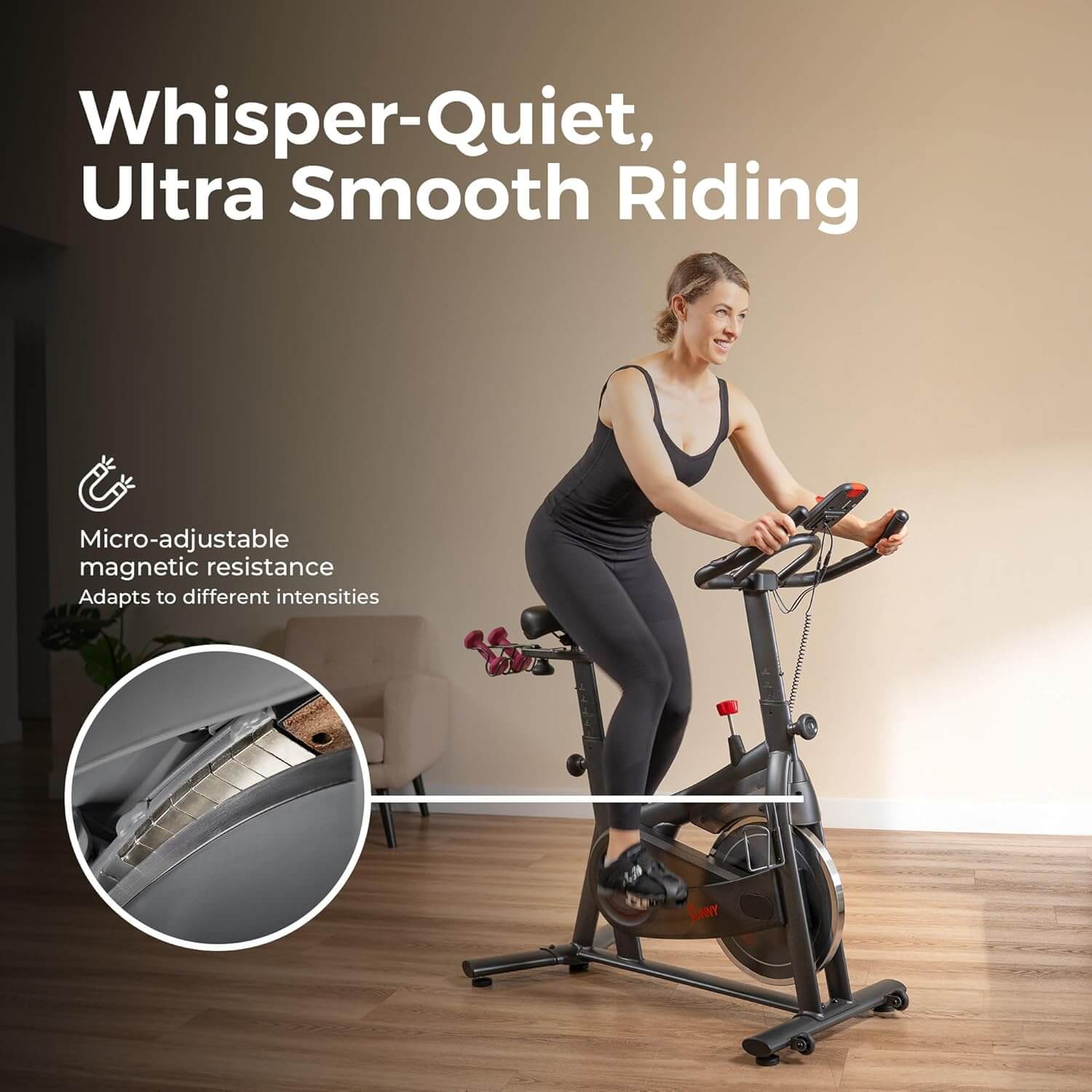 Sunny Health & Fitness ACTIVE Series Smart Exercise Bike
