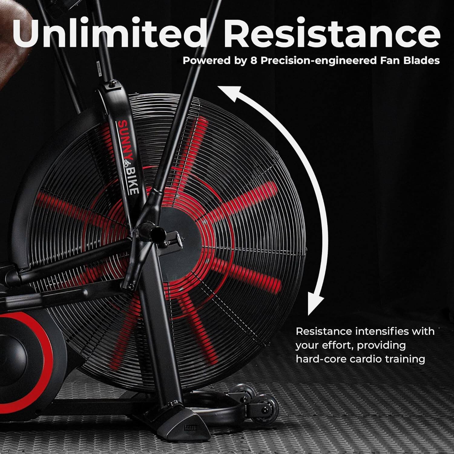 Sunny Health & Fitness SF-B223018 Air Resistance Exercise Fan Bike