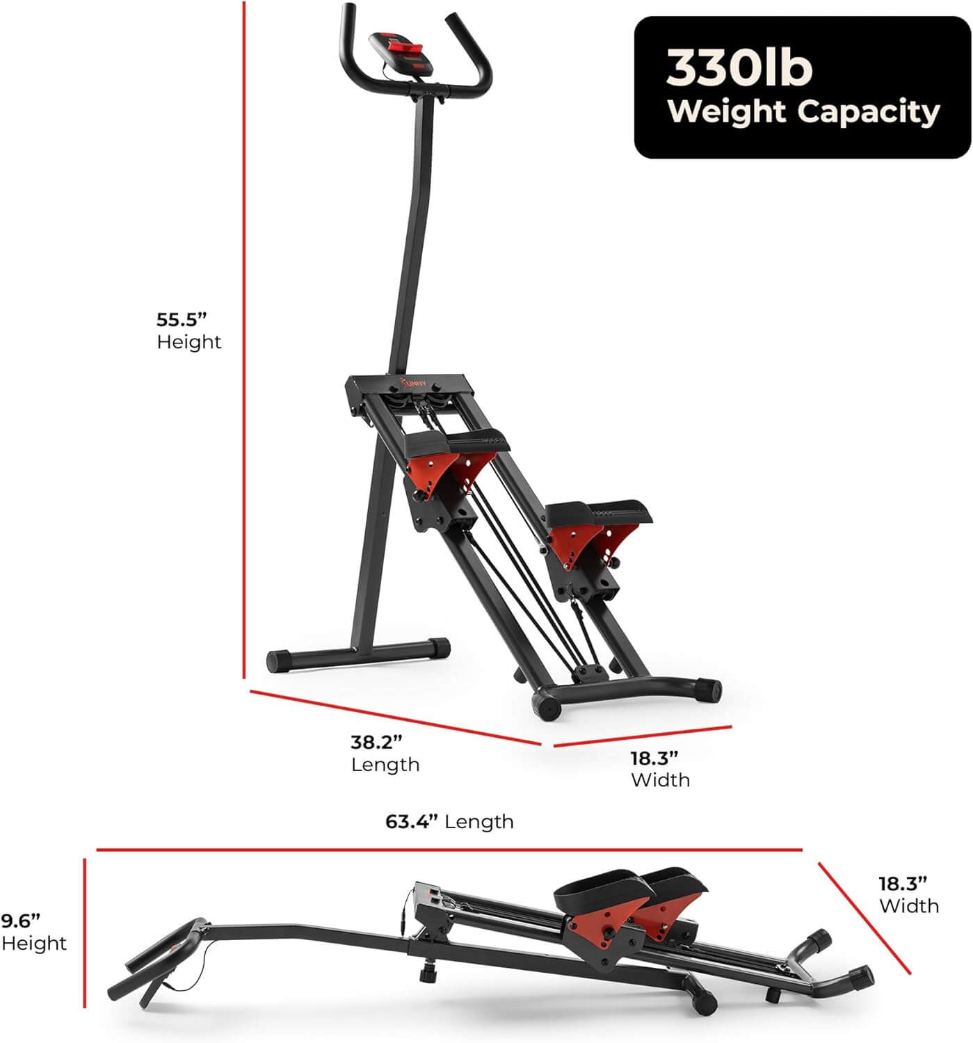 Sunny Health & Fitness SF-S025005 Stair Stepper Climber with Handlebar
