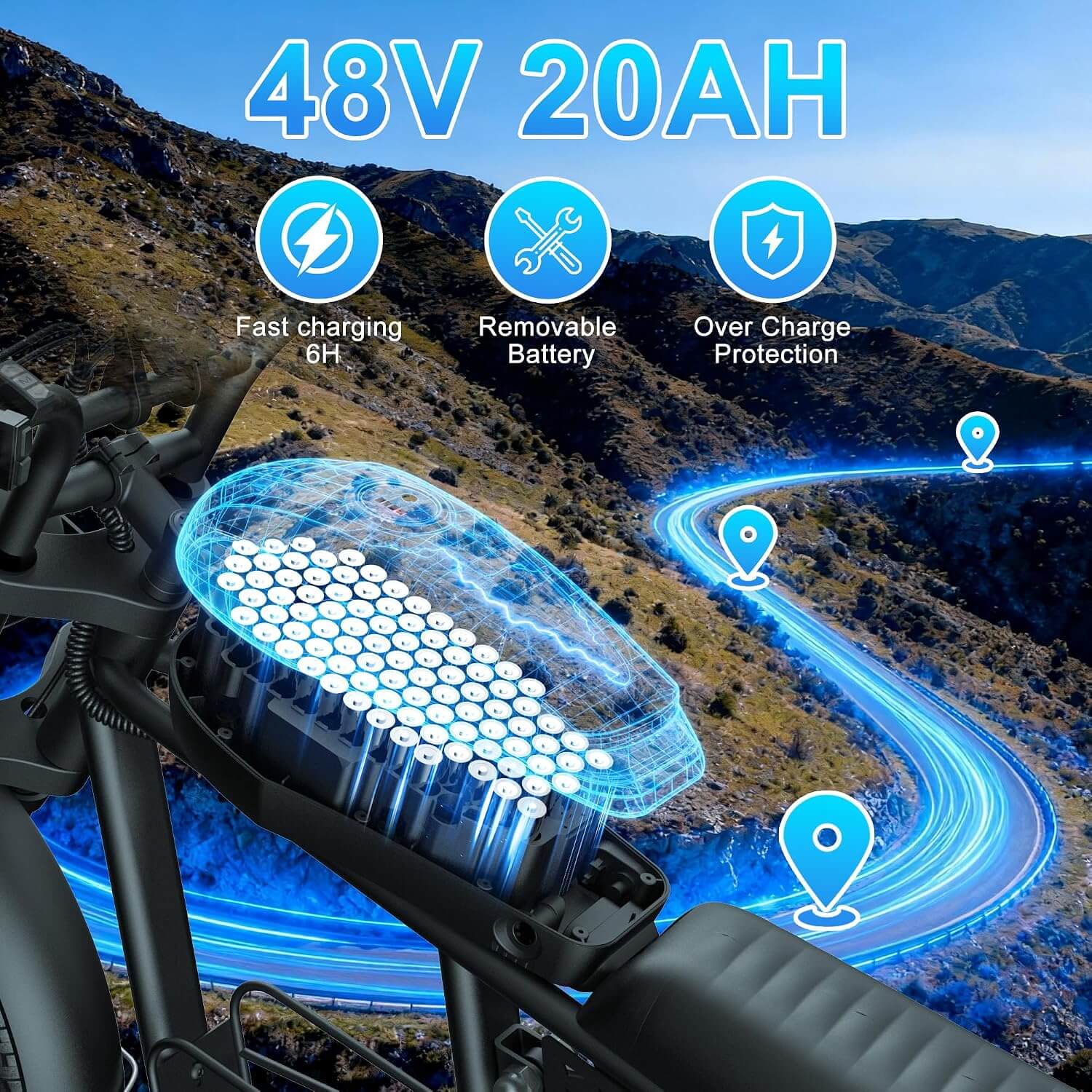 Sutyztsis FX20 3000W 48V Fat Tire Electric Dirt Bike