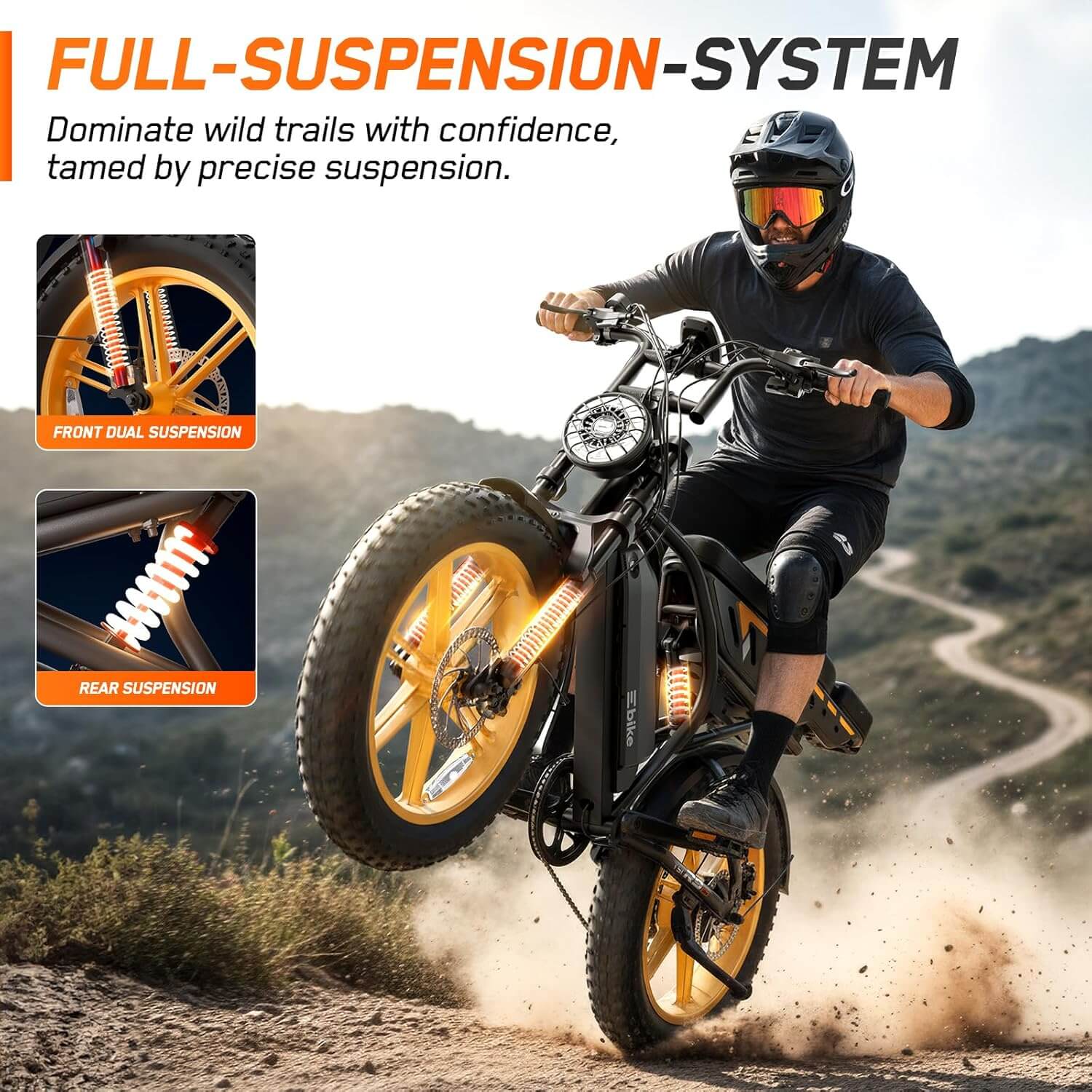 TS TST GRP 1500W 48V Suspension Fat Tire Electric Bike