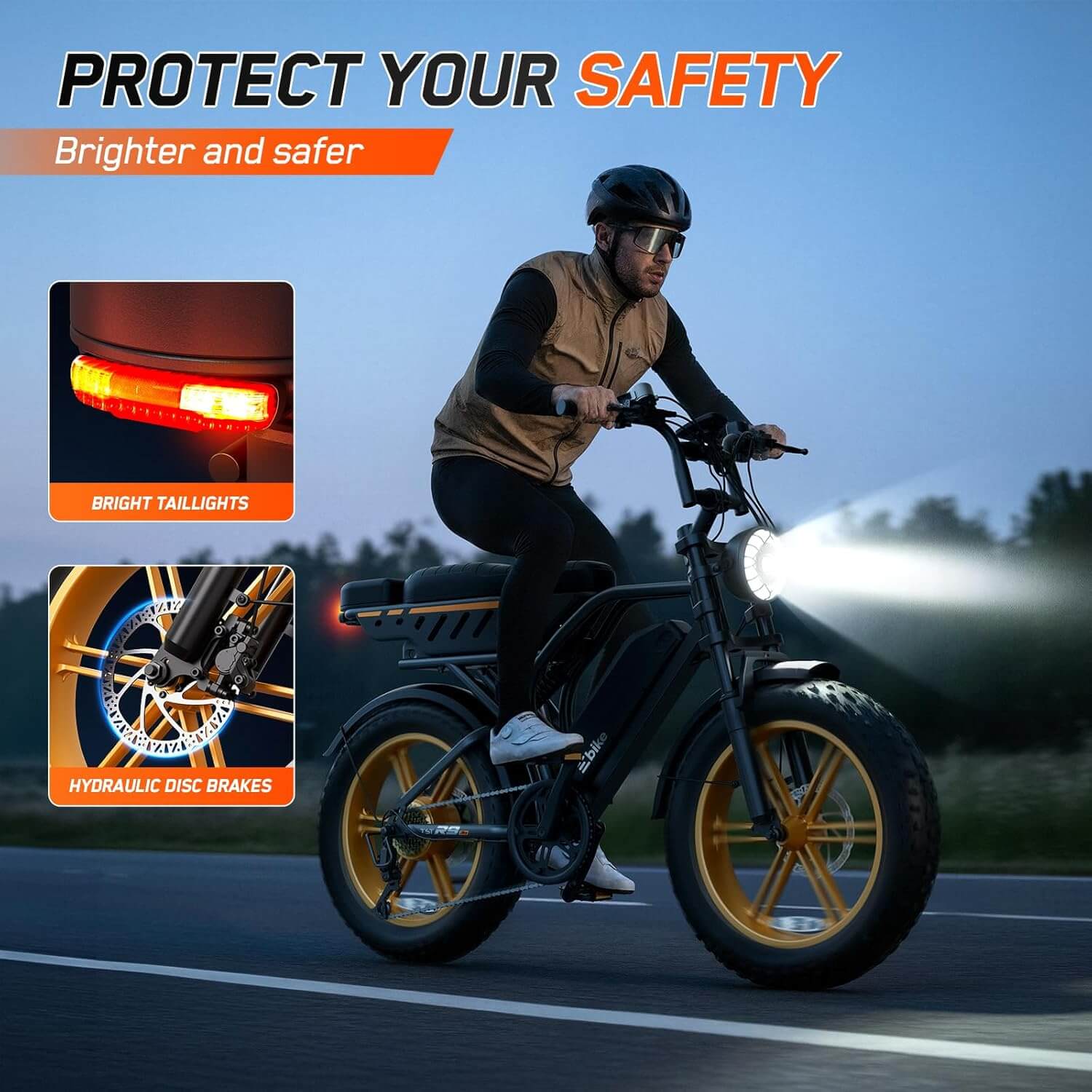 TS TST GRP 1500W 48V Suspension Fat Tire Electric Bike
