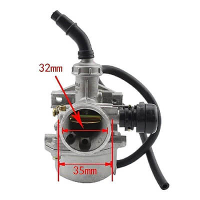 TaoTao MANUAL CHOKE CARBURETOR PZ19 For Gas ATVs, Dirt Bikes, Go