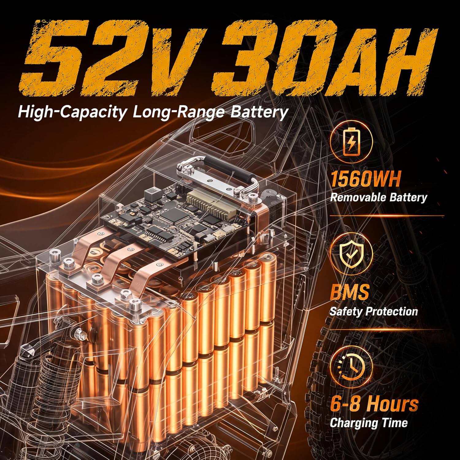 Tasaca V58 5500W 52V Mid Drive Electric Dirt Bike