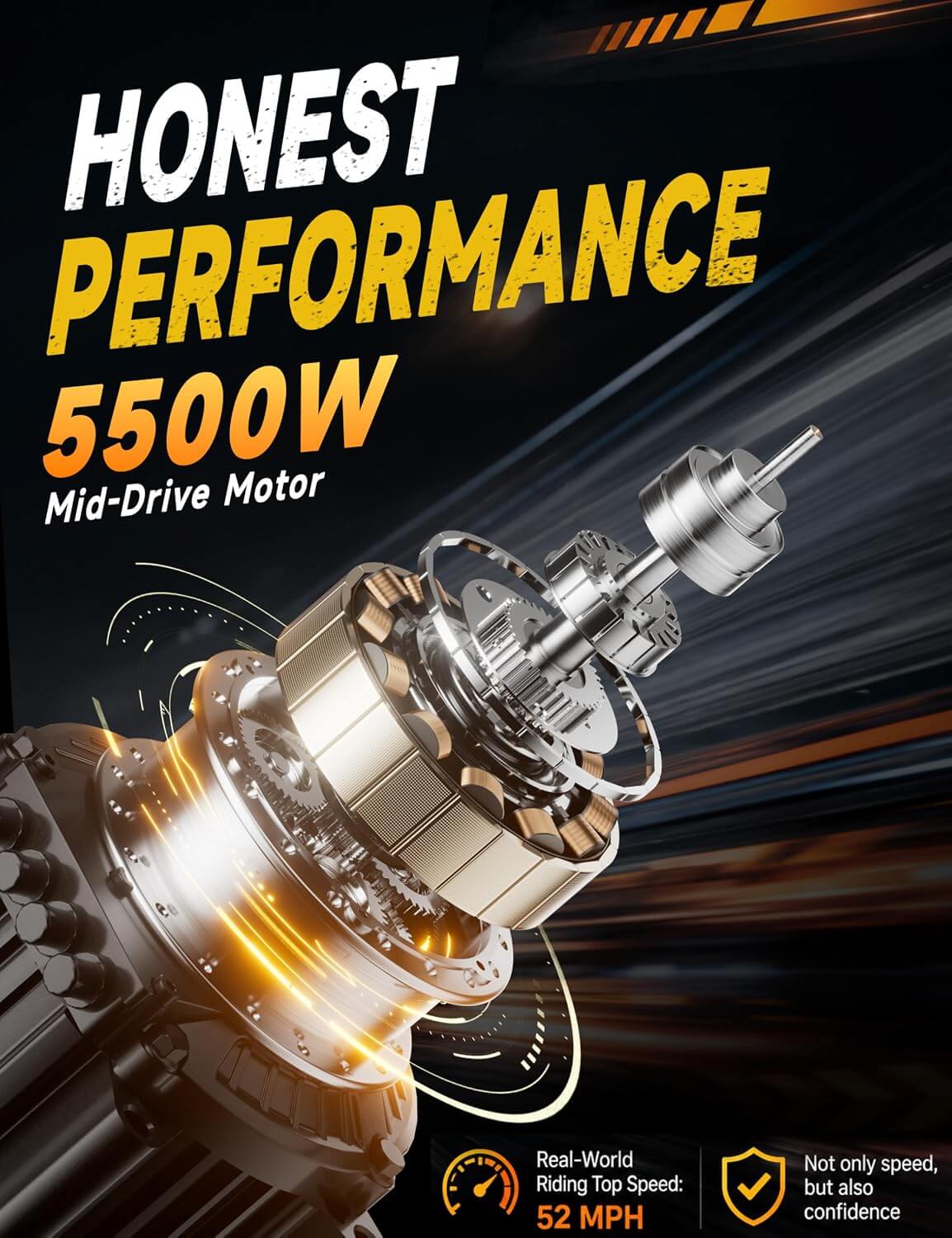 Tasaca V58 5500W 52V Mid Drive Electric Dirt Bike