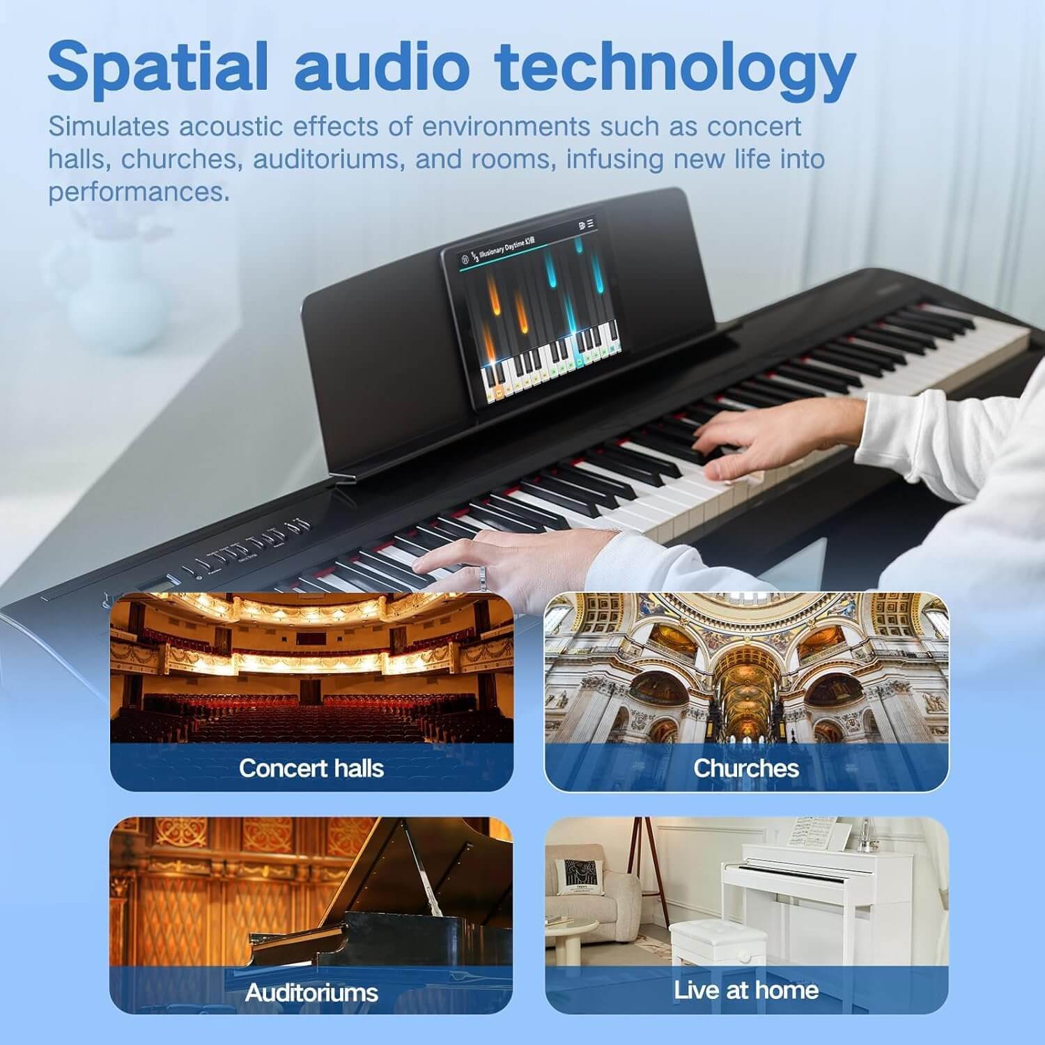 Terence P50 88-Key Full Size Weighted Digital Keyboard Piano