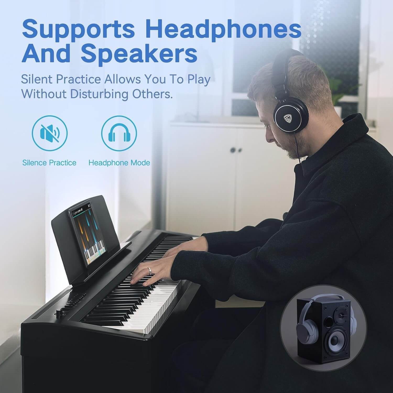 Terence P50 88-Key Full Size Weighted Digital Keyboard Piano