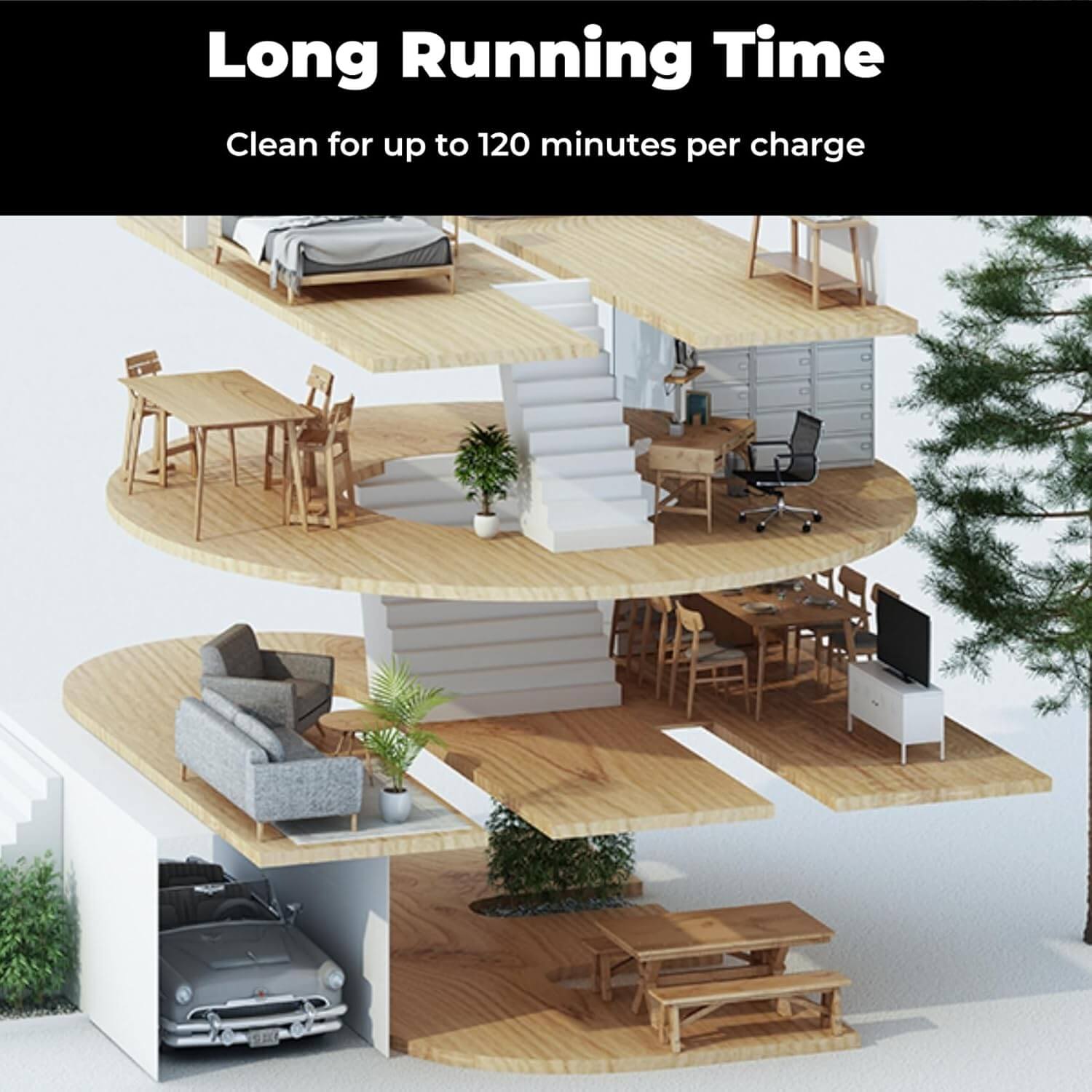 Thamtu G-Series-R 2-In-1 Robot Vacuum, Alexa Compatible