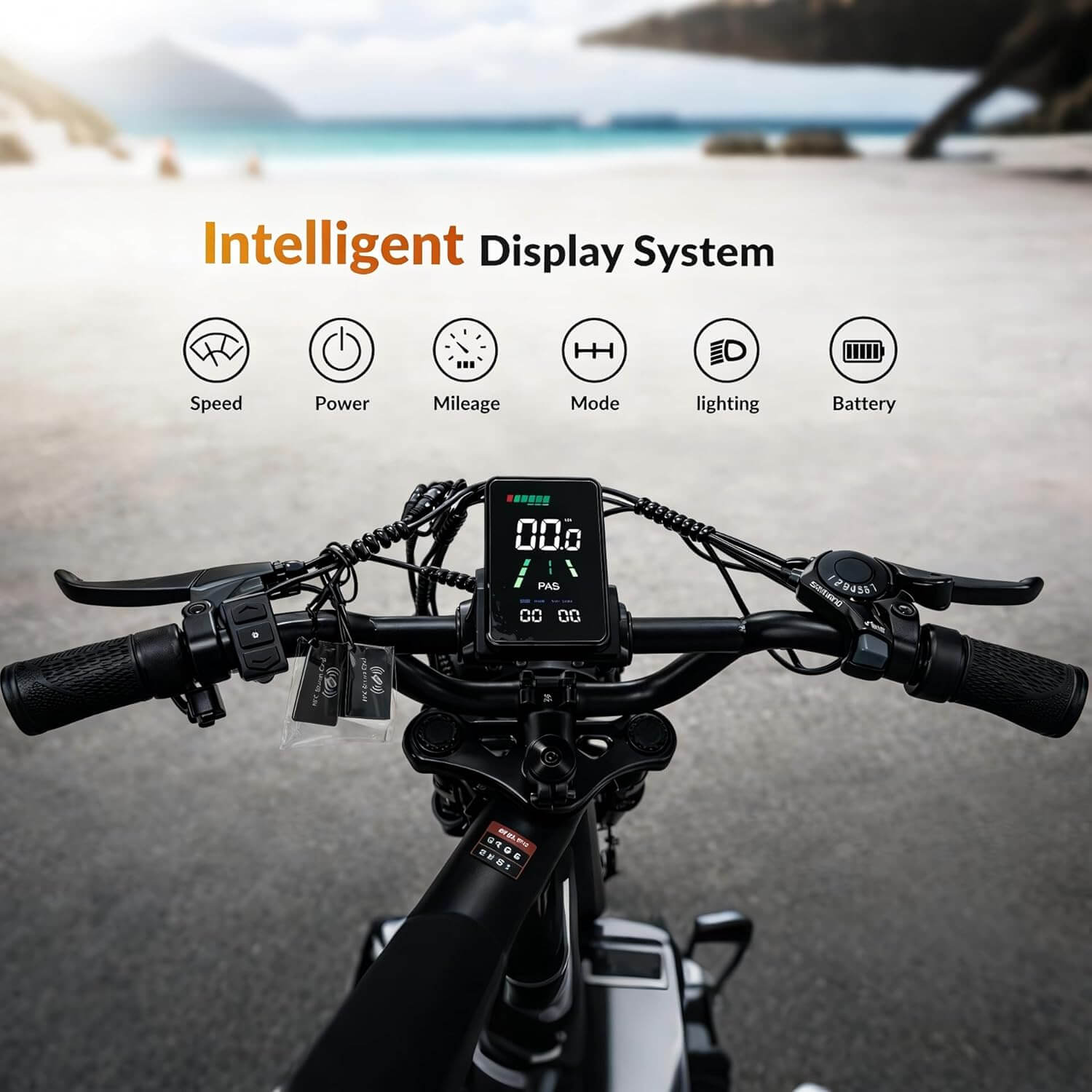TltZeen M3 1000W 48V Moped Style Double Suspension Fat Tire Electric Bike
