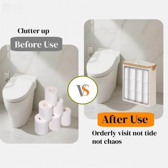 Toilet Paper Storage Basket with Lid, Large Capacity for 12 Rolls